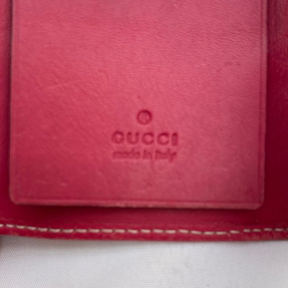 Authentic Gucci Red calf Leather/canvas Key Case in the box - Picture 11 of 13